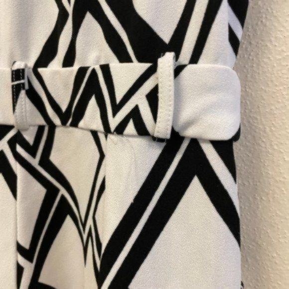 PRICE FIRM Vintage Black White Printed Jumpsuit | Size S/M - Picture 13 of 14